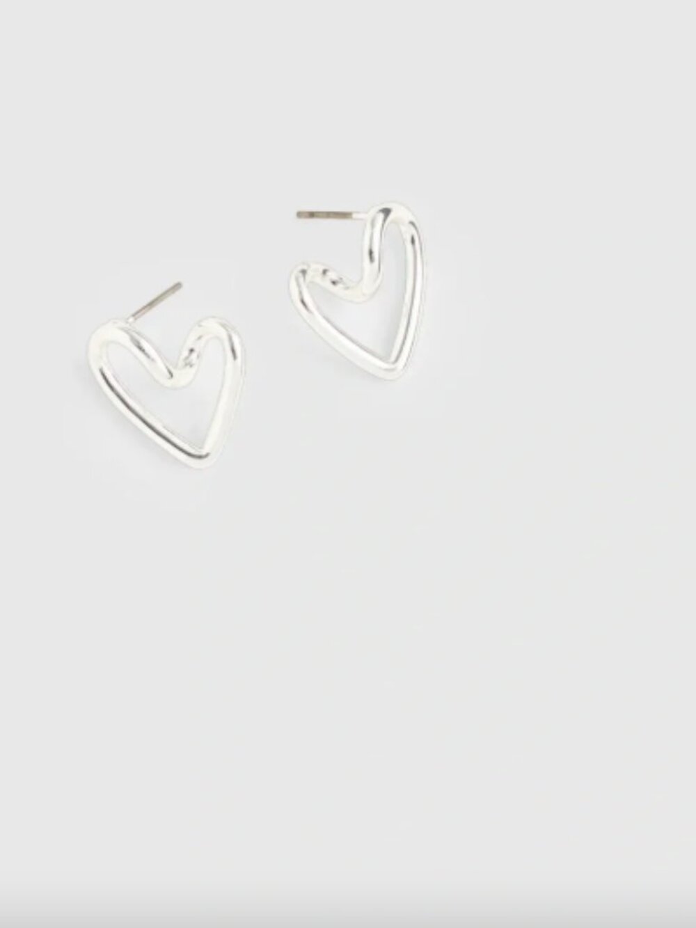 NWT Madewell Looped Heart Hoop Earrings in Warm Silver